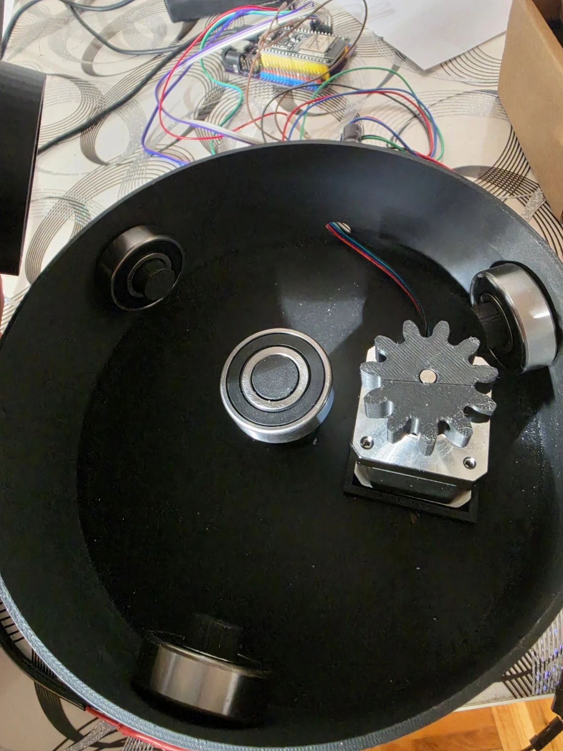 The built mechanical frame of the DIY 3D scanner